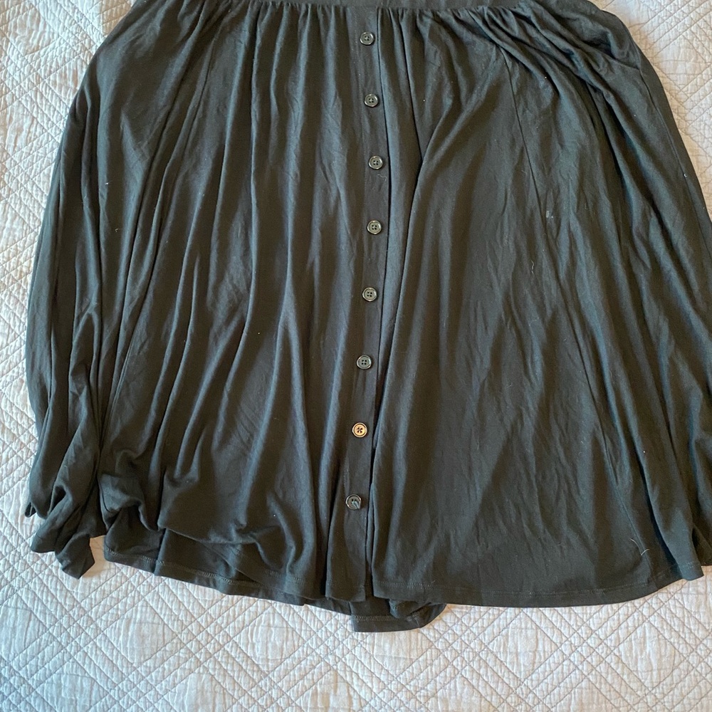 Torrid Charcoal  mock Button-Front Skirt